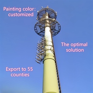Torre Cónica Estética de Acero Galvanizado para Antena Monopolar 5G de 25m-60m, para Despliegue Urbano e Integración en la Silueta Urbana - Product Image 3