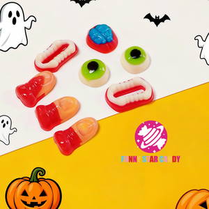 <span class=keywords><strong>Bonbons</strong></span> gélifiés fruités Halloween en forme d'yeux, cérébraux, doigts et dents, friandises pour fêtes d'enfants, vente en gros OEM - Product Image 2