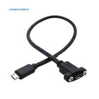 Länge verfügbar Micro USB 5Pin Stecker auf Buchse Micro USB Verlängerung adapter kabel mit Schraube