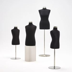 Forma de vestido de plástico de medio cuerpo barata <span class=keywords><strong>y</strong></span> duradera-Maniquí ideal de sastre con base de cuatro ruedas para hombre <span class=keywords><strong>y</strong></span> mujer - Product Image 6