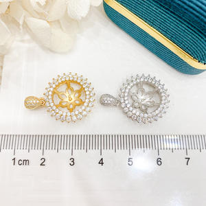 Colgante de Plata S925, Soporte Vacío para DIY, Precioso Collar con Espacio para Diamantes y Dijes de 11-12mm - 30776 - Product Image 3