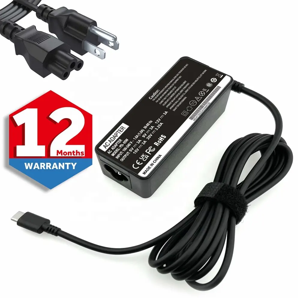 Hot販売45W 65W USB Type C Charger PD Power Adapter ReplacementためHPためLenovo