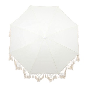 <span class=keywords><strong>Parasol</strong></span> de plage en <span class=keywords><strong>toile</strong></span> jaune à franges, accessoire de luxe, Portable, Vintage, 2023 - Product Image 4