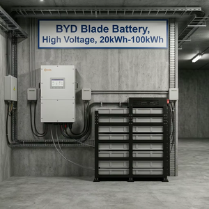 Sistema de Almacenamiento de Energía Solar de 50kw 100kw de Alto Voltaje, Comercial e Industrial, 50kwh 60kwh 100KWh 93kwh, Baterías BYD Blade - Product Image 1