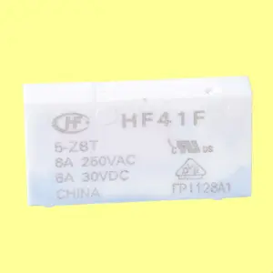 Relai Hf41f Hongfa HF41F 5 Z8T DC 5V/9V/18V/12V/48V 5Pin 6A 250VAC 1 Bentuk Bentuk Bentuk Tipe C PCB SPST DPDT Relay Daya Industri