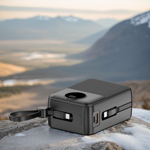 Batterie externe <span class=keywords><strong>30000mAh</strong></span> avec écran LED, charge rapide 22.5W et câbles intégrés, station de charge portable compacte pour smartphone - Product Image 5