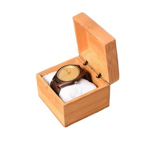 Caja de reloj de madera ecológica para un solo reloj, especificaciones y logotipo personalizables, estuche para reloj - Product Image 1