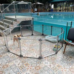 Aviation aluminium acrylique transparent multi-forme sécurité pliable clair stylo pour animaux de compagnie porte animal cage animal clôture chien parc - Product Image 4