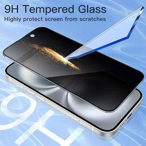 ฟิล์มกันรอยแบบเต็มจอ ป้องกันการมองเห็น สำหรับ iPhone 16 17 Pro Max รุ่นพรีเมียม แข็งแรงขึ้น 3 เท่า  2.5D 9H  กระจกนิรภัยป้องกันการสอดแนม - Product Image 3