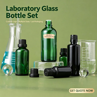 Vente en gros de flacons compte-gouttes en verre ambré vert 5ml 10ml 30ml 50ml 100ml pour huiles essentielles, emballage cosmétique, fournisseur d'emballages de marque
