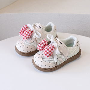 Sneakers da <span class=keywords><strong>bambina</strong></span> in <span class=keywords><strong>tela</strong></span> con pois e quadretti, nuove collezioni Primavera Autunno 2026, alla moda, versatili e traspiranti - Product Image 3