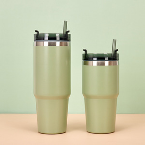 Taza <span class=keywords><strong>de</strong></span> agua para coche <span class=keywords><strong>de</strong></span> acero inoxidable 600 <span class=keywords><strong>de</strong></span> doble pared <span class=keywords><strong>de</strong></span> gran capacidad <span class=keywords><strong>de</strong></span> 1000ML/304 ML con botella <span class=keywords><strong>de</strong></span> agua aislada con pajita - Product Image 5