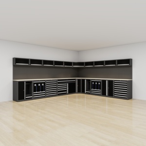 Armadio Industriale in Metallo per Utensili con Ripiani Regolabili e Porte Chiudibili <span class=keywords><strong>a</strong></span> Chiave, <span class=keywords><strong>Armadietto</strong></span> Portautensili di Grande Capacità per Fabbriche - Product Image 1