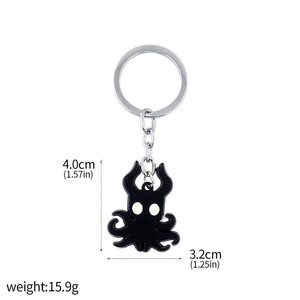 Portachiavi in Metallo dei Personaggi di Hollow Knight, Ciondolo Cavaliere, Polpo, Grub, Hornet, Catena Portachiavi per Donne e Uomini, Gioielli Portachiavi - Product Image 5