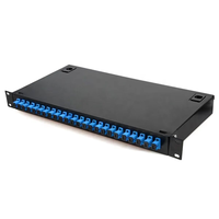 Panel de Conexiones de Fibra Óptica para Rack de 19 Pulgadas, 12/24 Núcleos, SC/LC/FC/ST, Marco de Distribución ODF, LC G652D/G657A