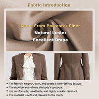 Ensemble pantalon et blazer tailleur en polyester pour femme, croisé, idéal pour les conférences, les soirées romantiques, les tenues semi-formelles et le travail – Vente en gros et personnalisation