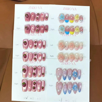 Faux ongles gothiques pour Halloween, design effrayant avec crâne, fantôme et citrouille, pour fête d'Halloween