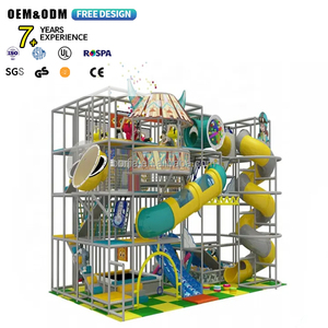 Equipo de Juegos Interior para Niños con Doble Tobogán y Juego Interactivo, Certificado CE, Seguro y Duradero para Uso Escolar - Product Image 1