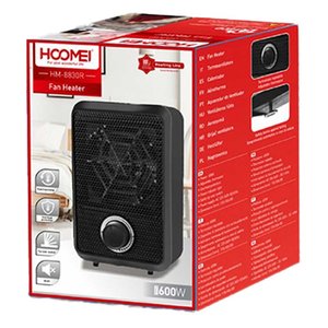 * Presa * Mini ventilatore elettrico riscaldatore 600W termostato regolabile con protezione da surriscaldamento colore nero-casa e - Product Image 3