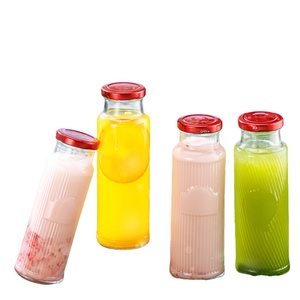 Bouteilles en verre pour jus, boissons, lait, miel, à large ouverture, <span class=keywords><strong>moins</strong></span> chères, 235 ml, 350 ml, 500 ml, avec couvercles en métal - Product Image 6
