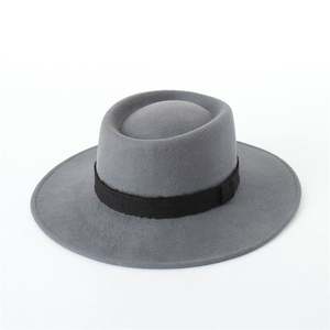 X1267 Sombreros Fedora de Lana Unisex, Sombrero Homburg de Fieltro de Ala Ancha, Gorras de Ala Ancha de Moda para Mujer, Sombrero Fedora de Lana Unisex - Product Image 2