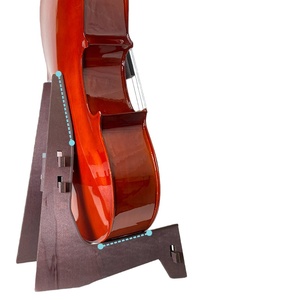 Solid Wood A-Frame Floor <strong>Stand</strong> <strong>for</strong> <strong>Cello</strong> Guitar Vertical Display Padded Cradle Anti-Slip Musical Instrument Accessory - Product Image 2