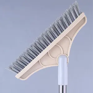 Pointed brush window cleaning brush kitchen floor gap cleaning brush with scraper for bathroom and house ceramic tile cleaning