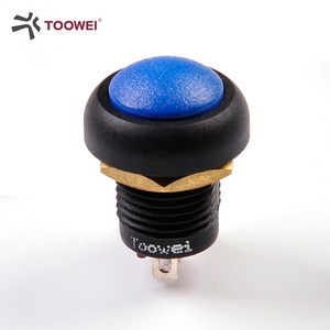 مفتاح زر ضغط 12-3A دائري من النايلون مقاوم للماء قفل مؤقت مفتاح زر ضغط لسيارة السباق - Product Image 6
