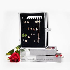 กล่องอะคริลิคใสสำหรับจัดเก็บต่างหูแบบแบ่งช่อง - กล่องใส่เครื่องประดับแบบแยกส่วน - Product Image 5