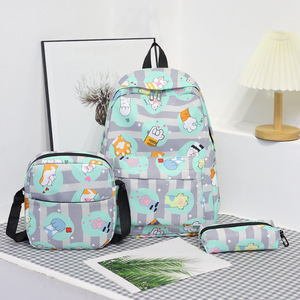 OEM Wholesale Custom Full Printing Ladies School <b>Backpack</b> Set Fashion Students' 3-Piece Polyester Lining Zipper Closure - Product Image 2
