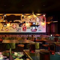 Mobilier de restaurant, bar, club, design d'intérieur, personnalisation complète de la pièce, comptoir de bar commercial, rénovation et décoration de boîte de nuit