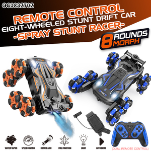 Xem cử chỉ diễn viên đóng thế điều khiển từ xa RC drift xe Kit với ánh sáng âm nhạc Mist Spray - Product Image 2