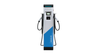 Station de recharge pour véhicules électriques Blueksy, montage au sol, 44 kW, deux stations de recharge pour véhicules électriques de type 2, 22 kW, avec système de paiement par carte de crédit POS