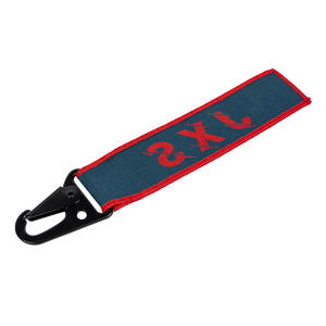 Memnuniyet garantisi özel Logo işlemeli dokuma Polyester anahtarlık Carabiners promosyon etkinlikleri için Metal halka ile spor - Product Image 3