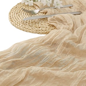 <strong>Cheesecloth</strong> <strong>Tops</strong> Maroon Table Runner <strong>Cheesecloth</strong> Cotton Table Runner Lavanda - Product Image 6