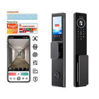 Serrure Intelligente A30 pour Porte en Bois, Reconnaissance Faciale, Empreinte Digitale, Code, Carte, Clé, Application TUYA, Stockage Cloud, WiFi Domestique