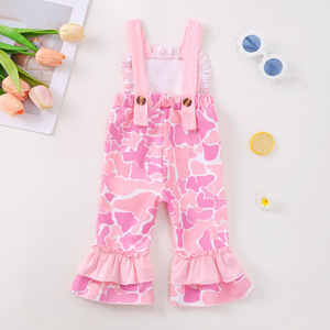 Overall Kamuflase Anak-Anak Model Ruffle Bell Bottom dengan Tali Suspender untuk Berburu - Product Image 5