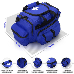 Almacenamiento personalizado portátil profesional EMT bolsa de trauma de emergencia botiquín de primeros auxilios para trauma médico para la escuela de la oficina en casa - Product Image 2