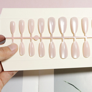 <span class=keywords><strong>Faux</strong></span> <span class=keywords><strong>ongles</strong></span> en résine à presser pour femmes, en gros, forme amande, amovibles, style français, avec motif ciel étoilé - Product Image 2