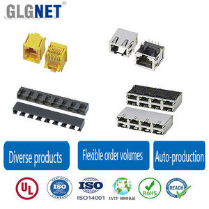מחבר RJ45 8P8C במחיר מפעל GLGNET, מותג מוביל Cat5e/Cat6, בעל אישור RoHS, מגע פליז זרחני לרשת - Product Image 4