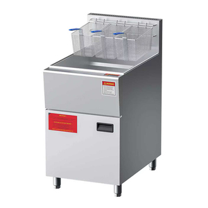 単槽3バスケット37L 40L 44L大型深型フライヤー ガスフライヤー ホットドッグ用 ステンレス製 業務用厨房機器 - Product Image 3