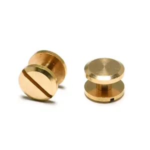 Chất lượng cao tiêu chuẩn loại M3 tùy chỉnh da cuốn sách Brass rãnh phẳng đầu Chicago vít