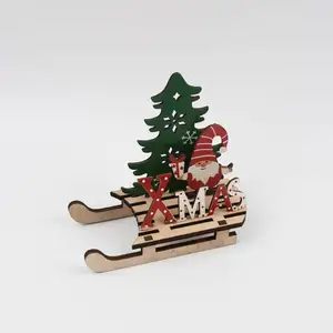 Personal isierte Weihnachts dekoration Holz Desktop Ornamente Vintage Supplies