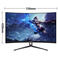 Vente en gros UHD 32 pouces 2K MVA luminosité 300cd/m temps de connexion 2ms moniteur de jeu 165Hz moniteur PC de jeu professionnel/domestique