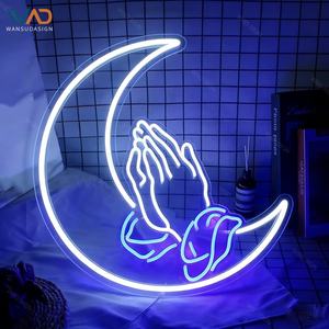 Enseigne néon LED en acrylique Mains en prière pour chambre à coucher, salon, décoration de fête, indice de protection IP65 - Product Image 4