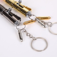 Nouveauté 2026 Mini stylo pistolet à action par culbuteur avec porte-clés, porte-clés en métal fantaisie, fusil de sniper, revolver, stylo à bille