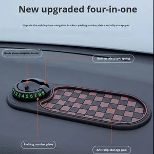 360-Degree Rotation New 2-In-1 <b>Car</b> Anti-Slip Pvc Mat Multi-Functional Phone Sunglasses Holder <b>Interior</b> <b>Accessories</b> - Product Image 2