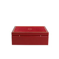 Boîte de rangement de parfum de luxe en MDF sur mesure, directement de l'usine, en matériaux recyclés, emballage cosmétique rouge pour la personnalisation de marques en gros