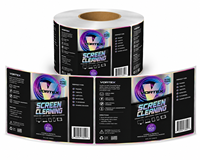 Feuille d'autocollants adhésifs en vinyle multicouche BOPP laminé double face imperméable personnalisée pour étiquettes d'emballage