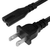 220V 16AWG Ac Cable de extensión polarizado 2 puntas nos 2Pin enchufe Iec C7 Cable de alimentación para secador de pelo